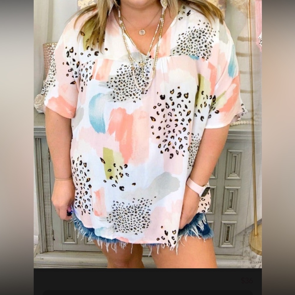 Multi Leopard Top